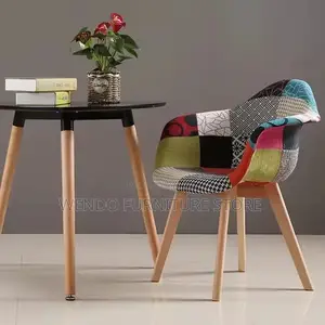 Dining Seat : Eames-Style Arm Rest Patchwork Chair
