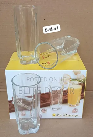 “BYD Water Glass Set 6pcs | 300ml Glass Cup