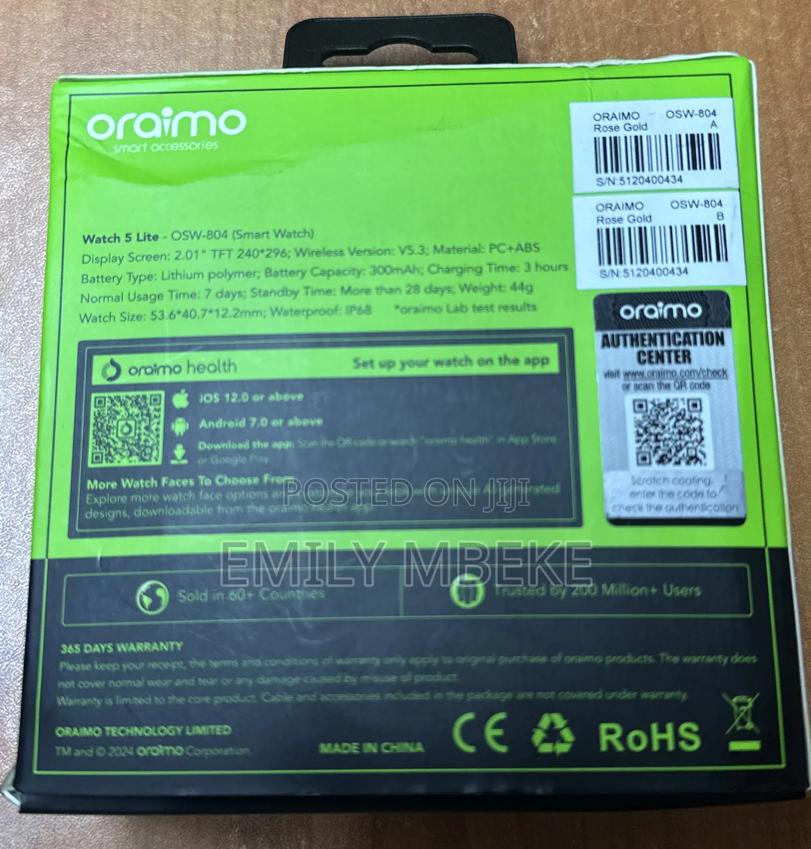 Oraimo Watch 5 Light