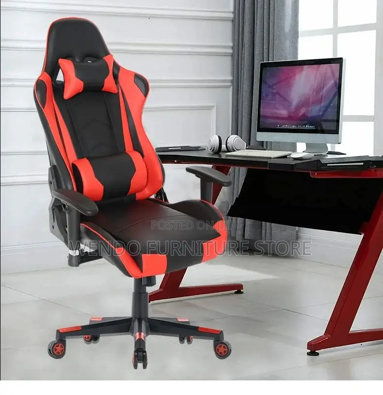 Office Chair : Deadskull Gaming Chair Red and Black