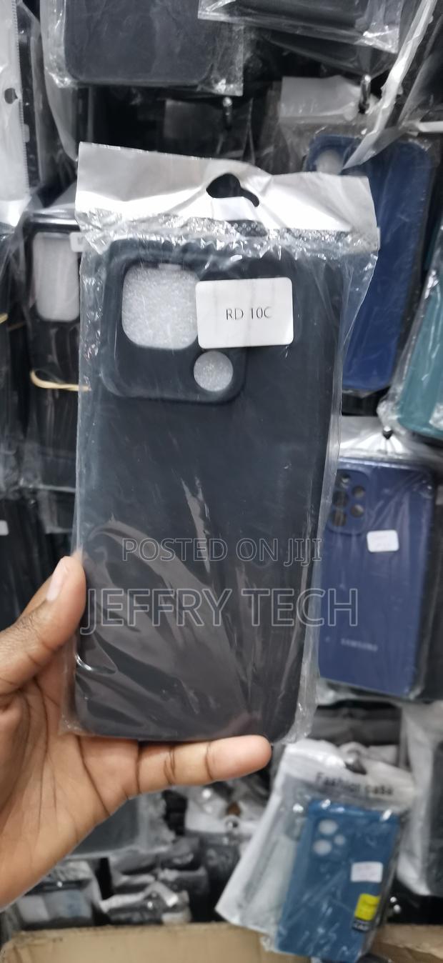 Redmi 10C Silicone Case, Which Features a Matte Black Finish - main view