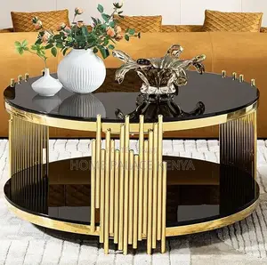 Coffee Table: Designer Gold Frame Tea Table
