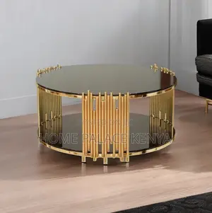 Coffee Table: Designer Gold Frame Tea Table