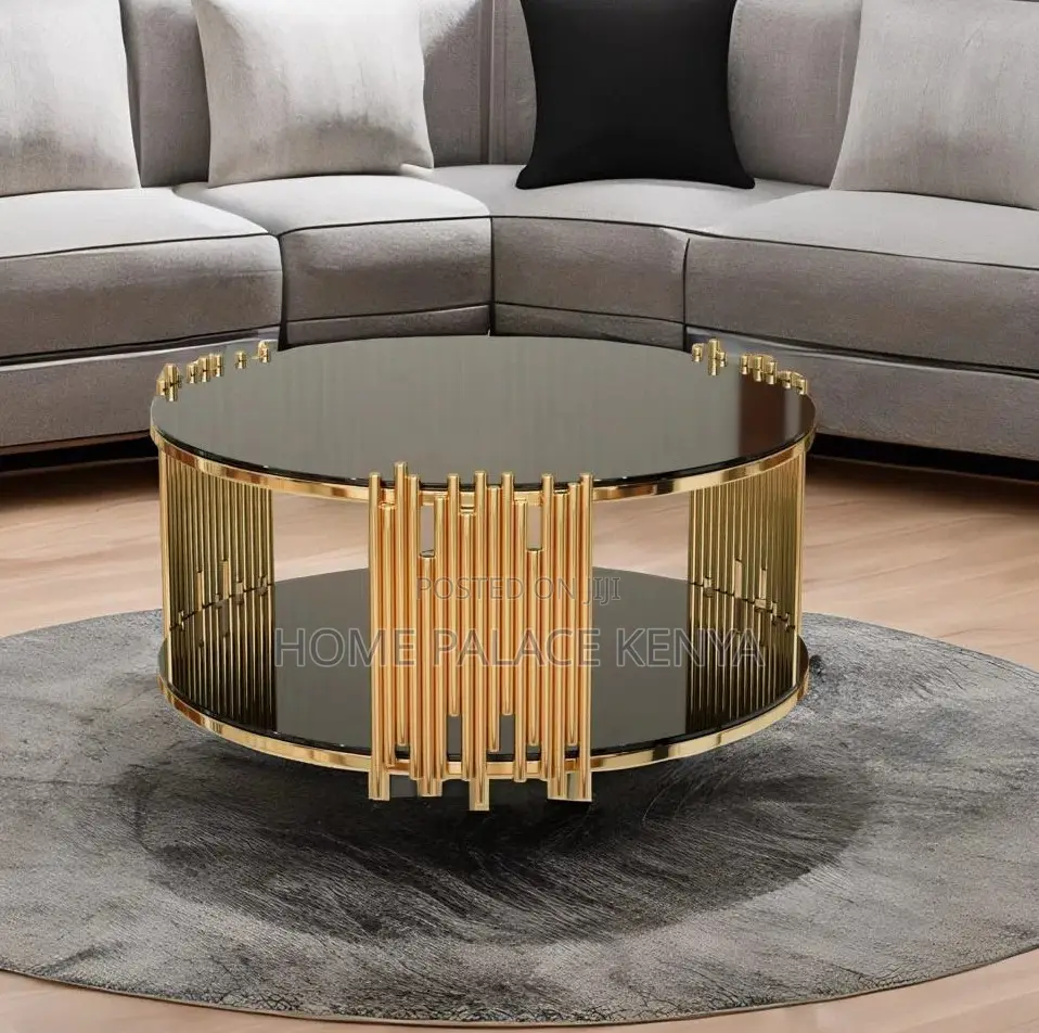 Coffee Table: Designer Gold Frame Tea Table