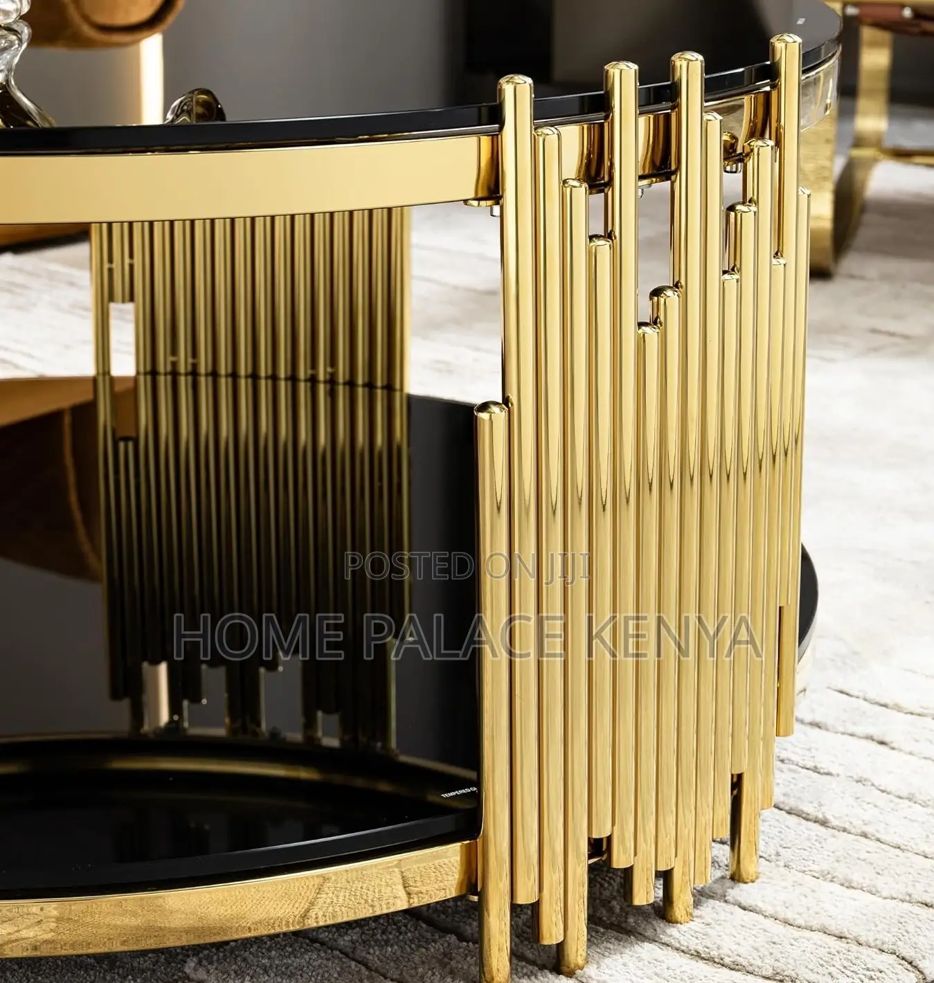 Coffee Table: Designer Gold Frame Tea Table