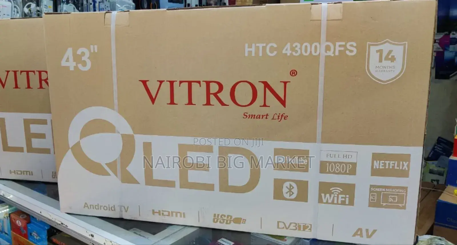Vitron 43 Inch YouTube Netflix Qled Television