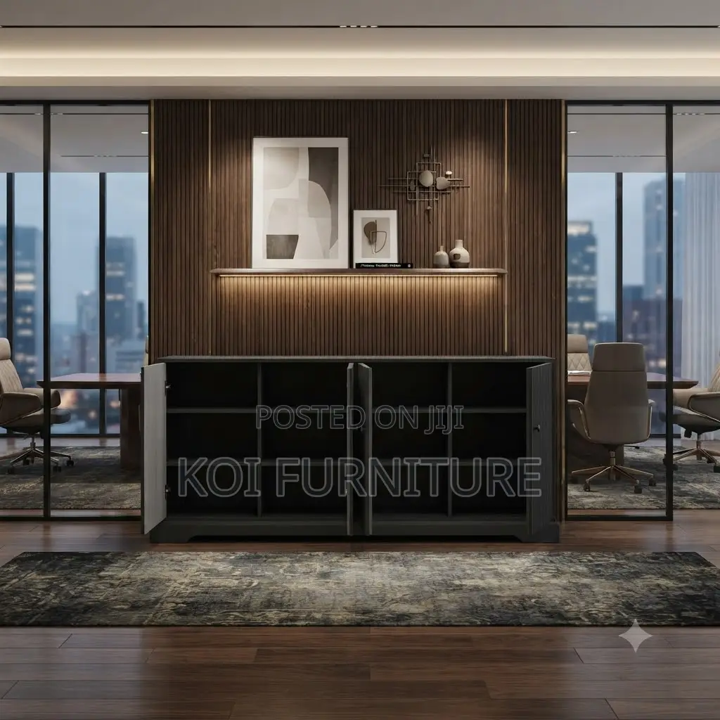 Office Cabinet; Executive Wooden Credenza Filing Modern Cabinet