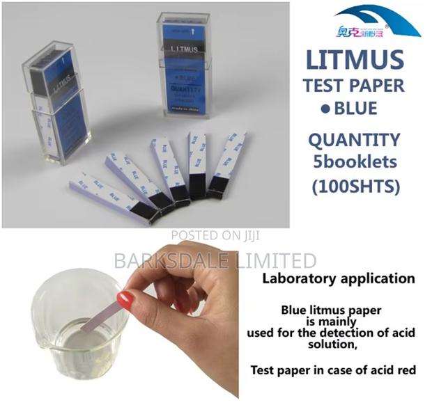 Blue Litmus Paper 100 Strips pH Testing Acid Water Quality Science - thumbnail 7