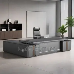 Office Desk; 2.4 Meters Executive Office Desk in L Shaped Figure