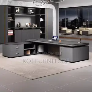 Office Desk; 2.4 Meters Executive Office Desk in L Shaped Figure