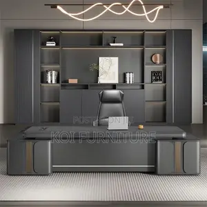 Office Desk; 2.4 Meters Executive Office Desk in L Shaped Figure
