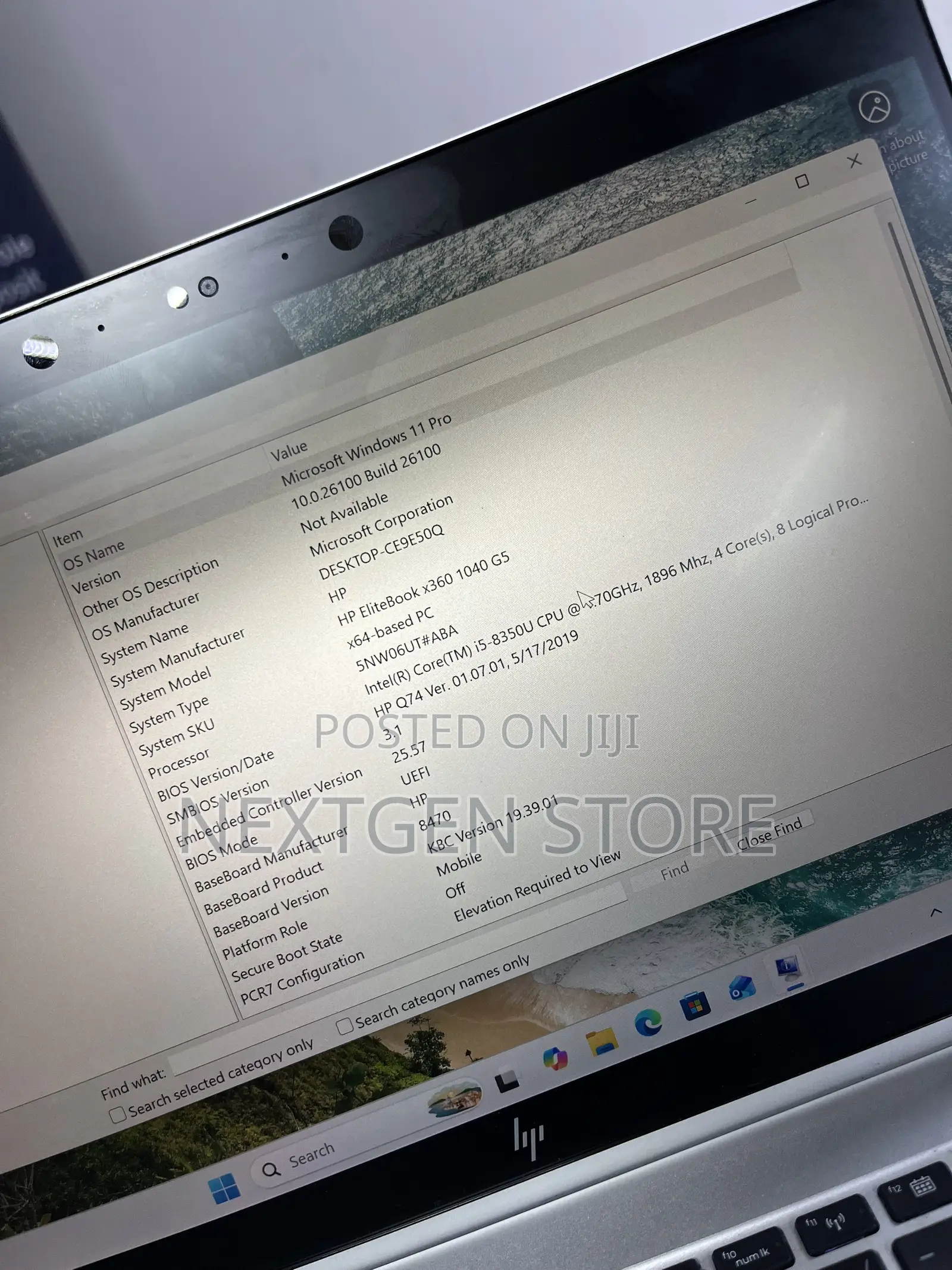 Laptop HP EliteBook x360 1040 G5 16GB Intel Core i5 SSD 256GB