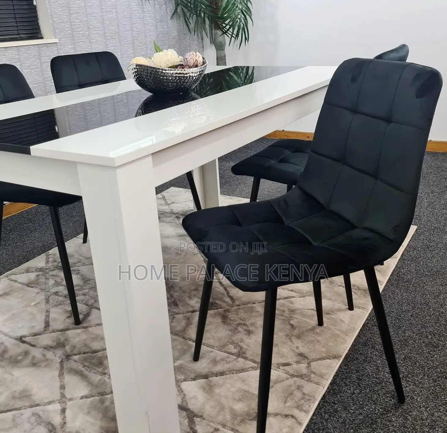 Dining Chair: Chicago Black Velvet Dining Chair