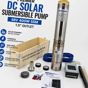 DC Solar Submersible Pump 400W 48V | 55M Head Deep Well Water Pump