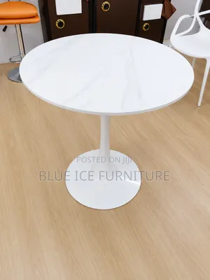 Modern Round Marble Dining Table -White