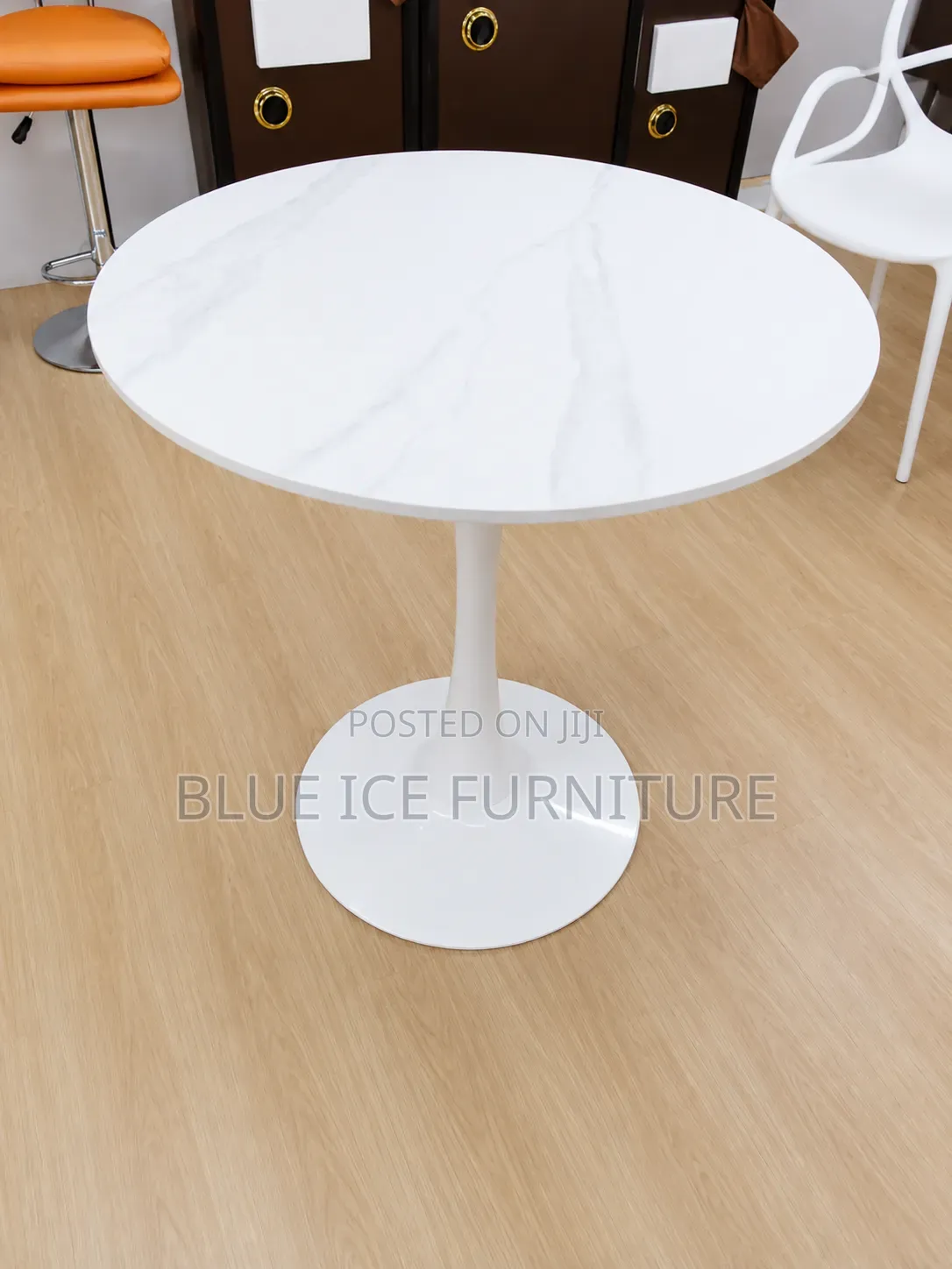 Modern Round Marble Dining Table -White