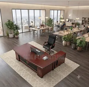Office Desk; 2 Meters AMNESTY2 Executive Office Mahogany Desk