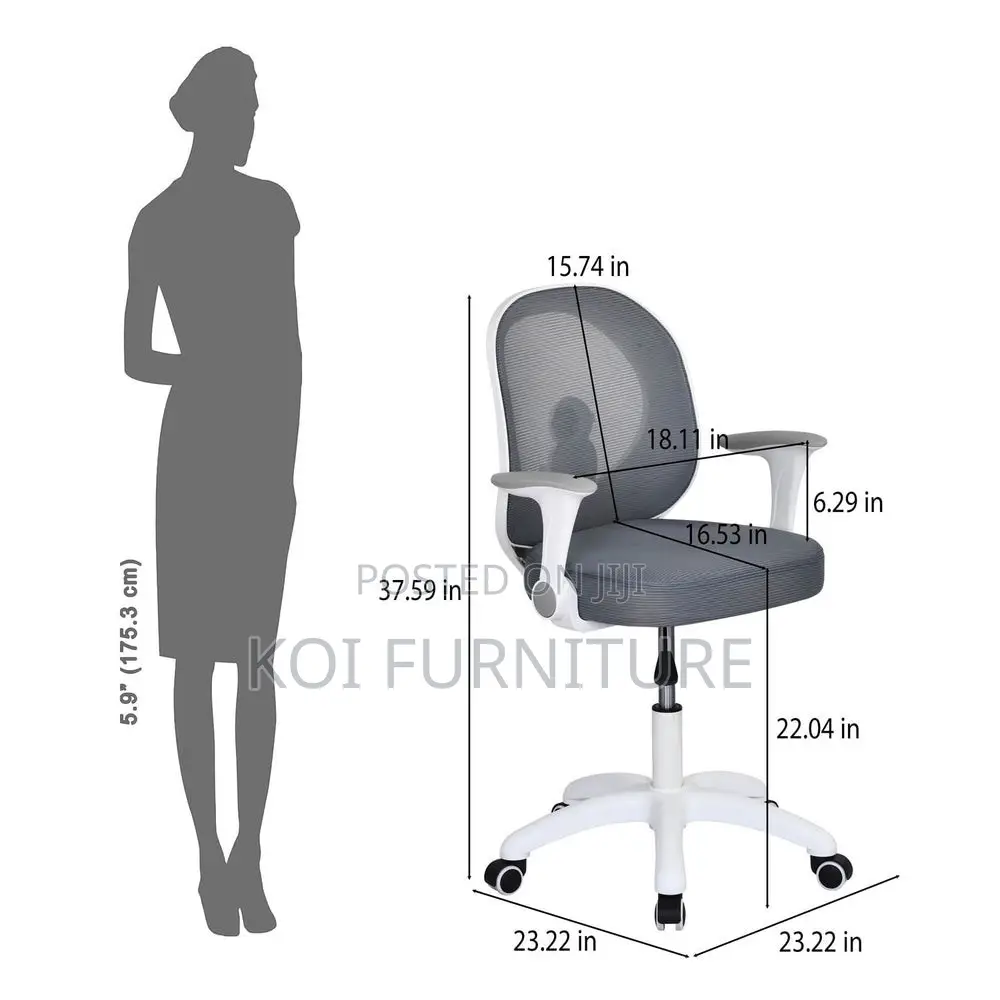 Office Chairs; Mid Back Practical Workspace Home Office Chairs