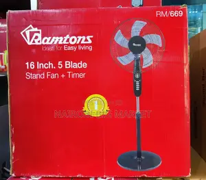 *Ramtons 16" Stand Fan With Remote RM66*