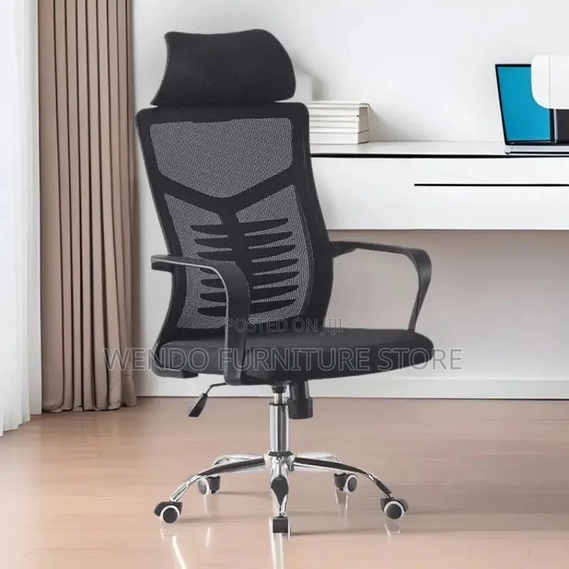 Office Chair : High-Back Black Ergonomic Mesh Office Chair