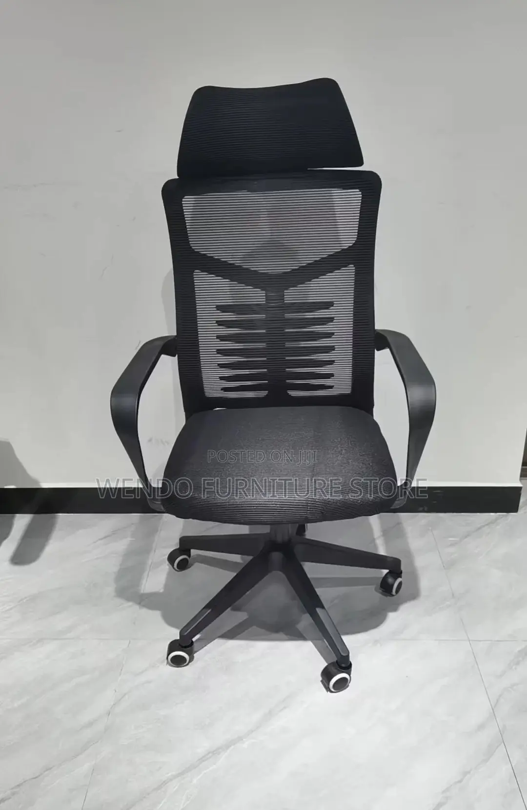 Office Chair : High-Back Black Ergonomic Mesh Office Chair