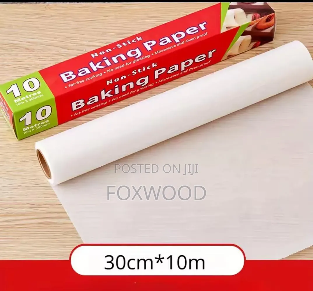 20-Meter Roll of Non-Stick Baking Paper Measuring 300mm in Width.
