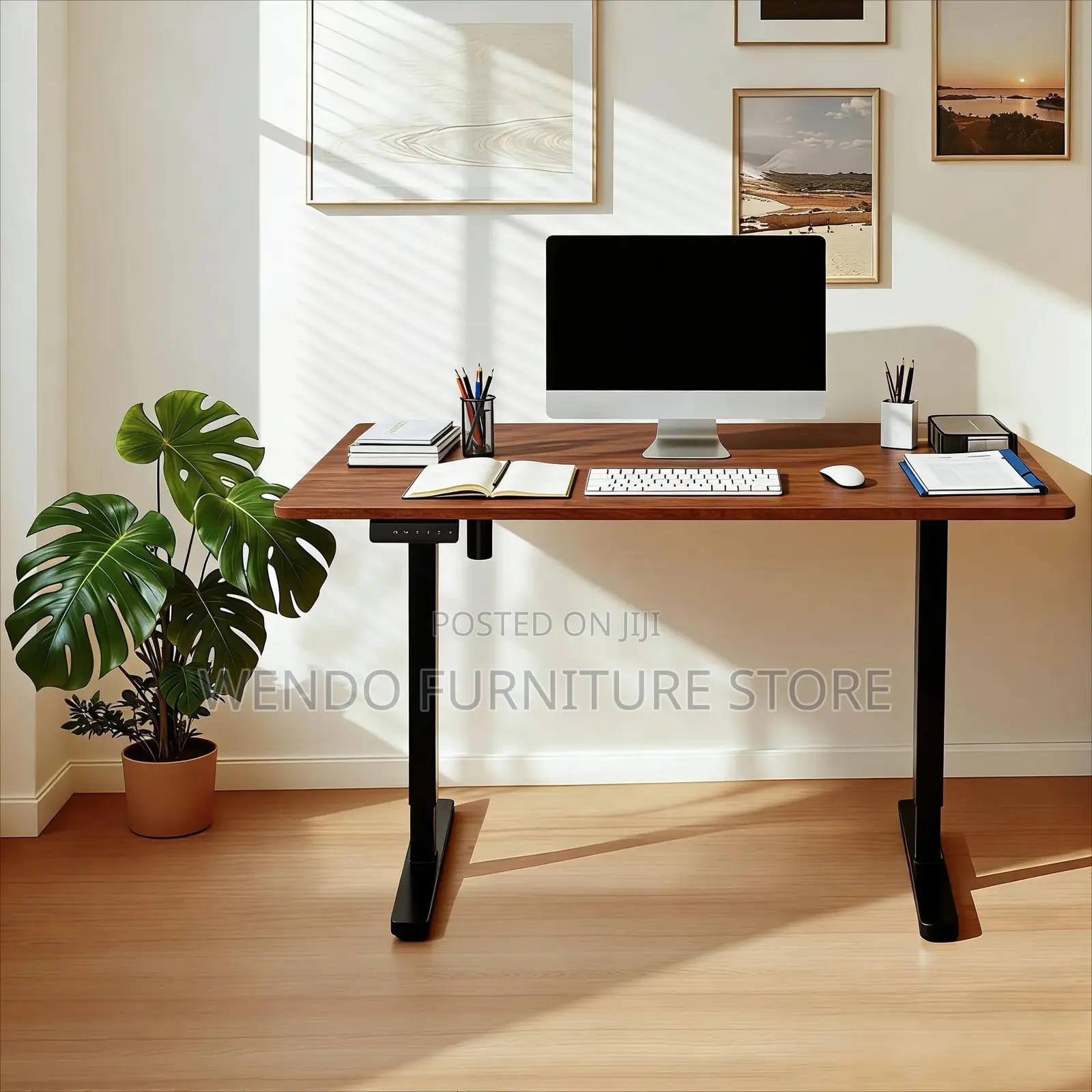 Office Desk : 1.4M Electric Height-Adjustable Desk