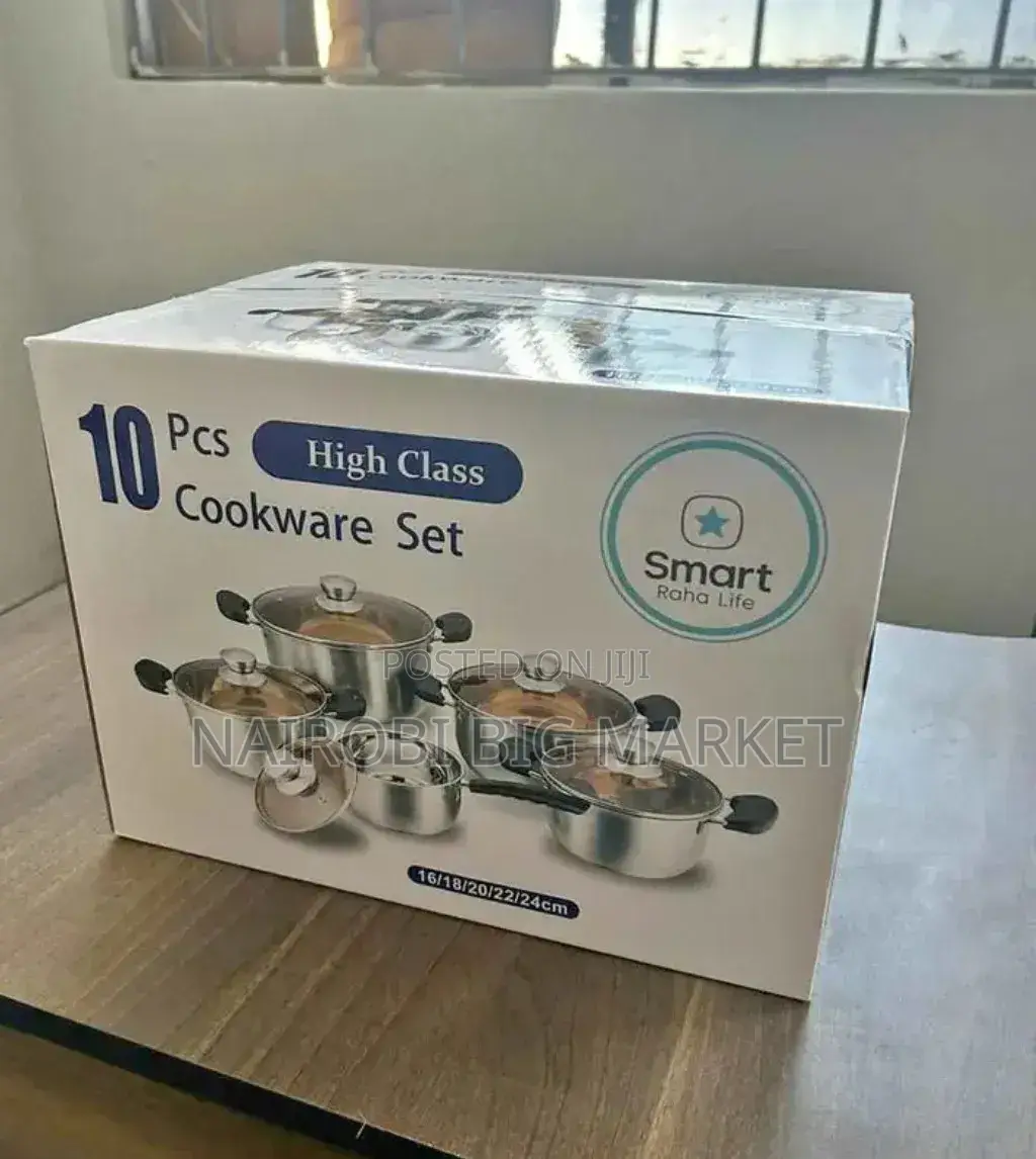 Smart Raha 10 PCS Stainless Steel Cockware Set