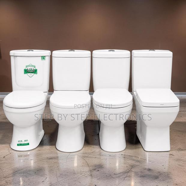 Premium White Ceramic Toilet Suite Modern Bathroom Collection Display