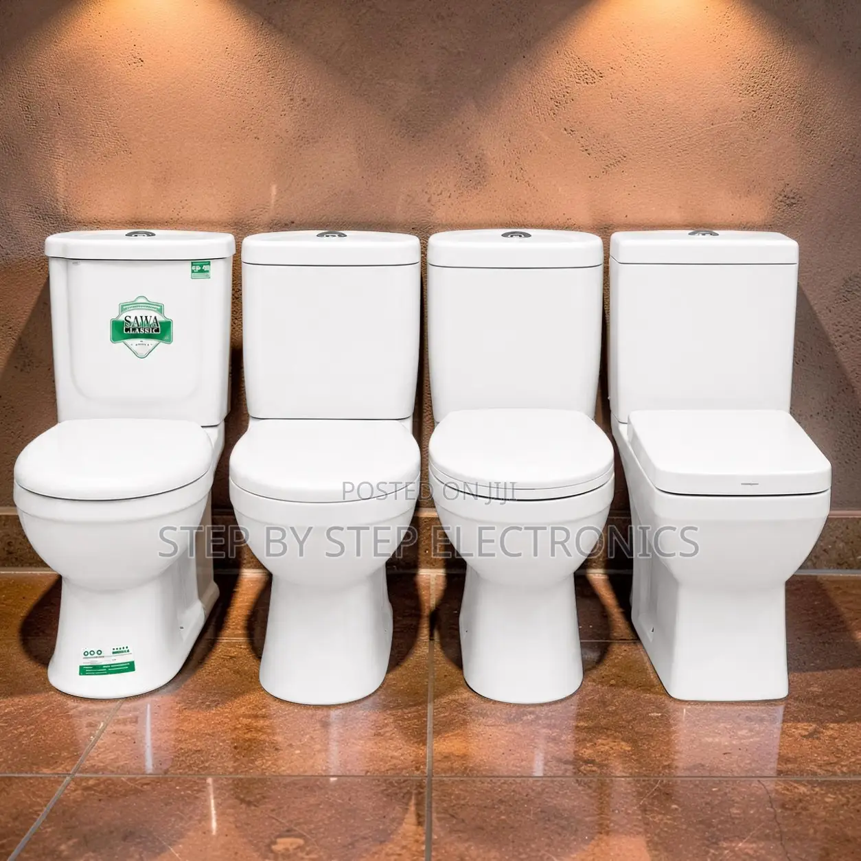 Elegant White Ceramic Toilet Bowl Set Contemporary Bathroom Collection