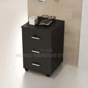 Office Cabinet : White 3-Drawer Mobile Pedestal Cabinet