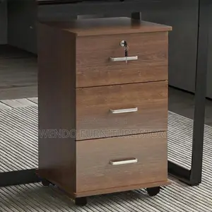 Office Cabinet : White 3-Drawer Mobile Pedestal Cabinet