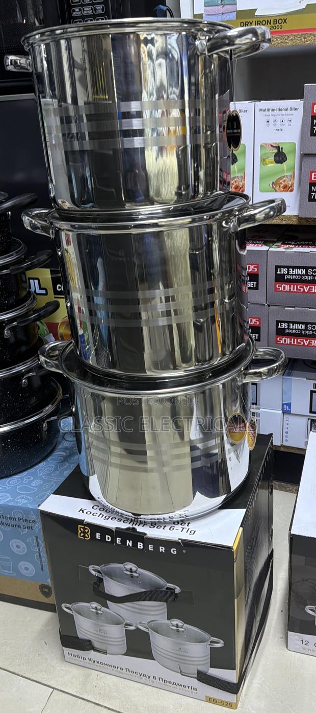 6 PCS Stainless Steel Edenberg Sufuria