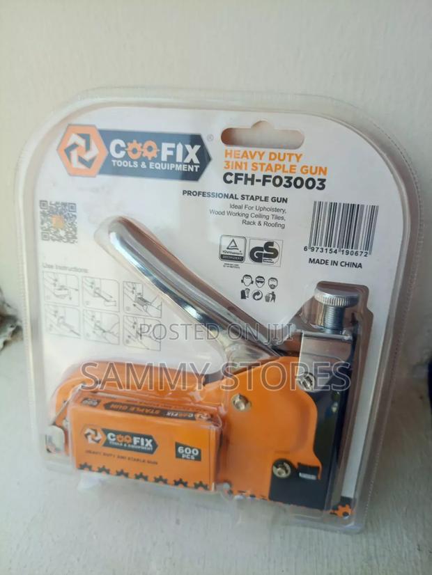 COOFIX 3-in-1 Staple Gun – Metal Hand Tacker for Woodworking Crafts - main view