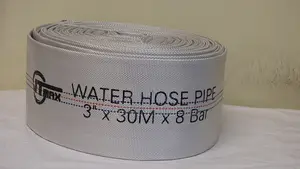 3 Inch PVC Water Hose Pipe 30M 8 Bar. Canvas Delivery Pipe