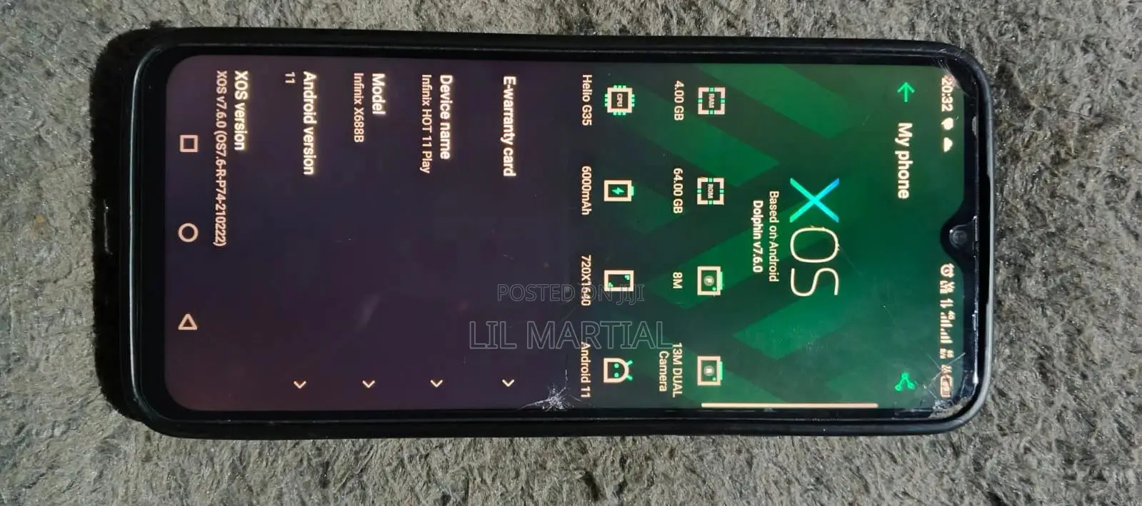 Infinix Hot 11 Play 64 GB Black