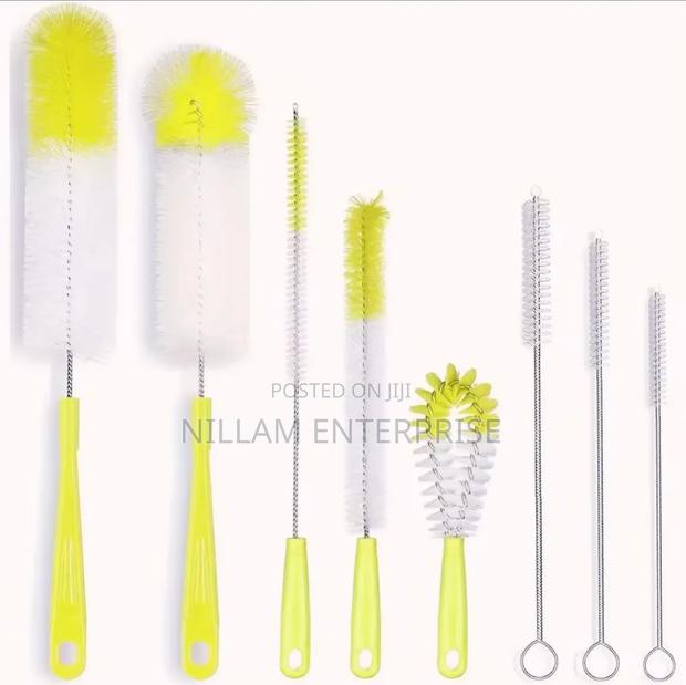 8pcs Straw Tea Stain Removal Brush Set* - thumbnail 2