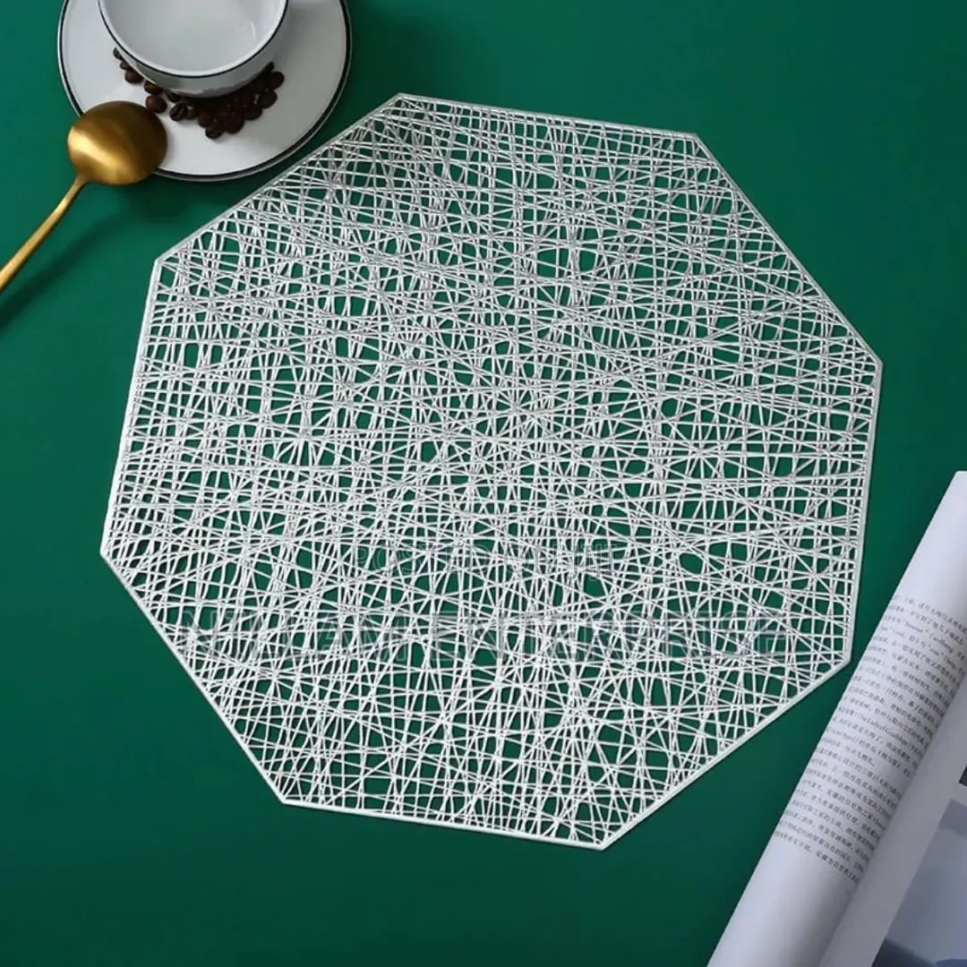 Elegant 6pcs PVC Non-Woven Table Mats