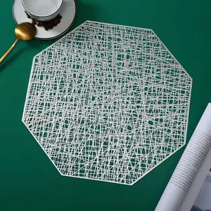 Elegant 6pcs PVC Non-Woven Table Mats