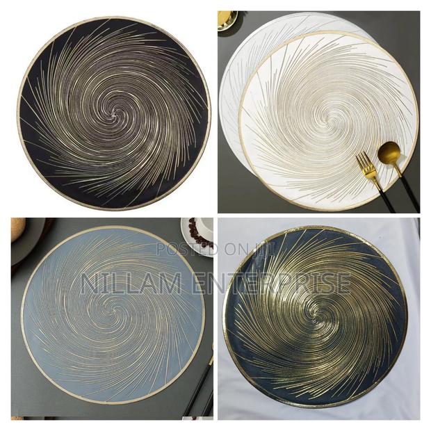 6pcs PVC Non-Woven, Waterproof Table Mats