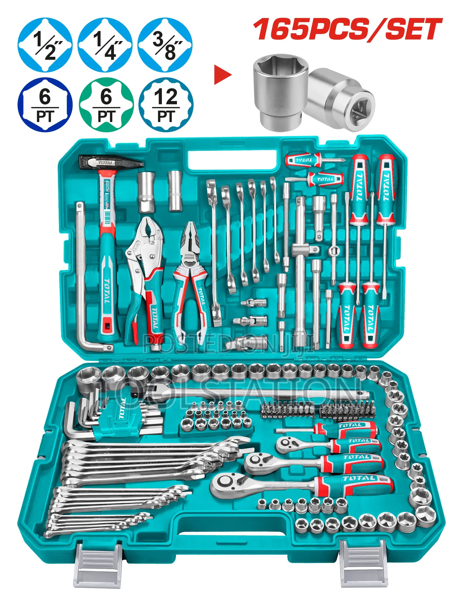 165 Piece Combination Tools Set THKTHP61657