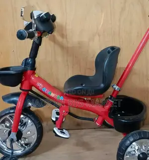 Red Kids Tricycle With Supporting Handle