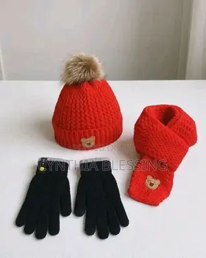 Warm and Soft Winter Pack Beanie Set: Gloves Hat Soft Scarf
