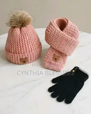 Warm and Soft Winter Pack Beanie Set: Gloves Hat Soft Scarf