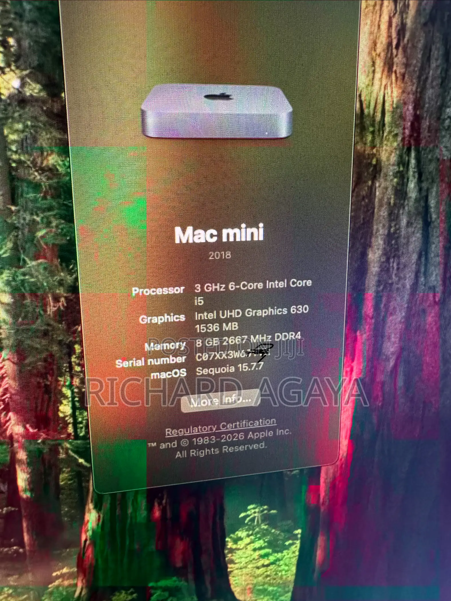 Desktop Computer Apple Mac Mini 8GB Intel Core i5 SSD 256GB