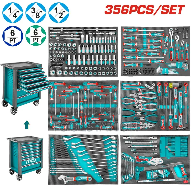 356 Piece Roller Tool Set 7 Drawers Heavy Duty THPTCS73561