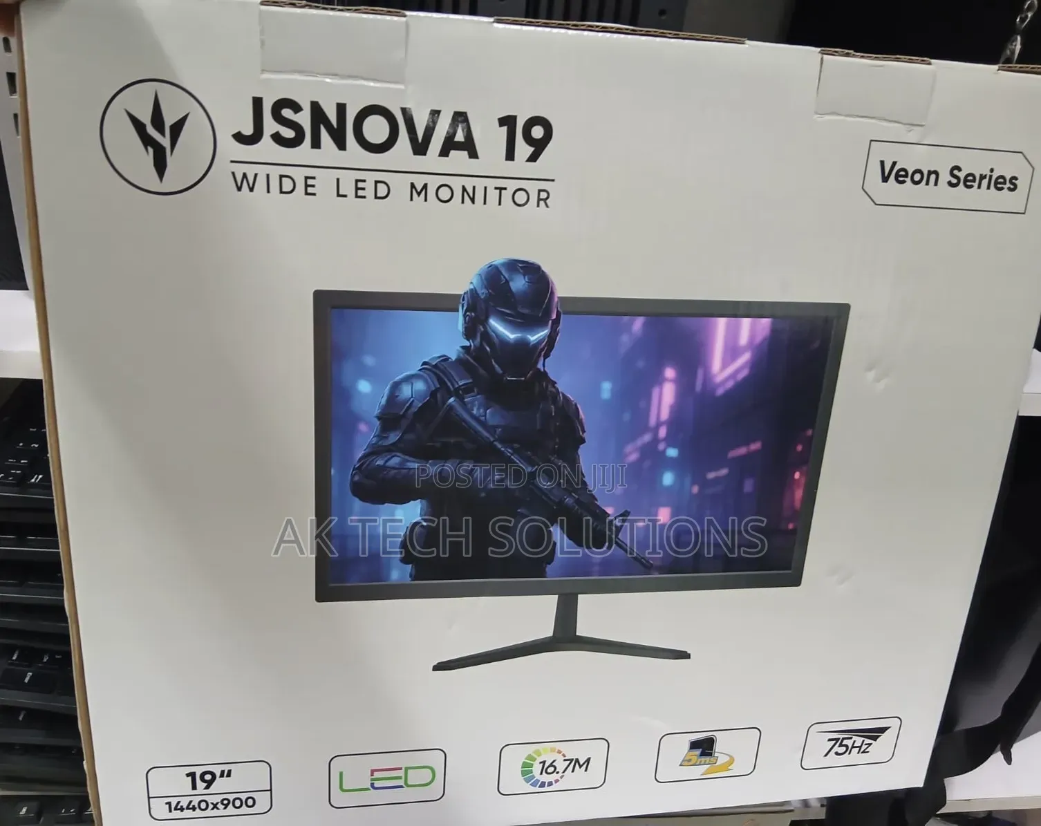 Jsnova 19 Wide Led Monitor Djsnova-19f7h 75Hz Hdmi/Vga Brand New