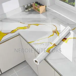 White Gold Marble Contact Paper Self Adhesive