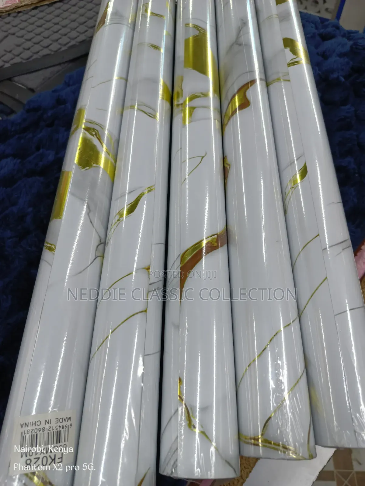 White Gold Marble Contact Paper Self Adhesive