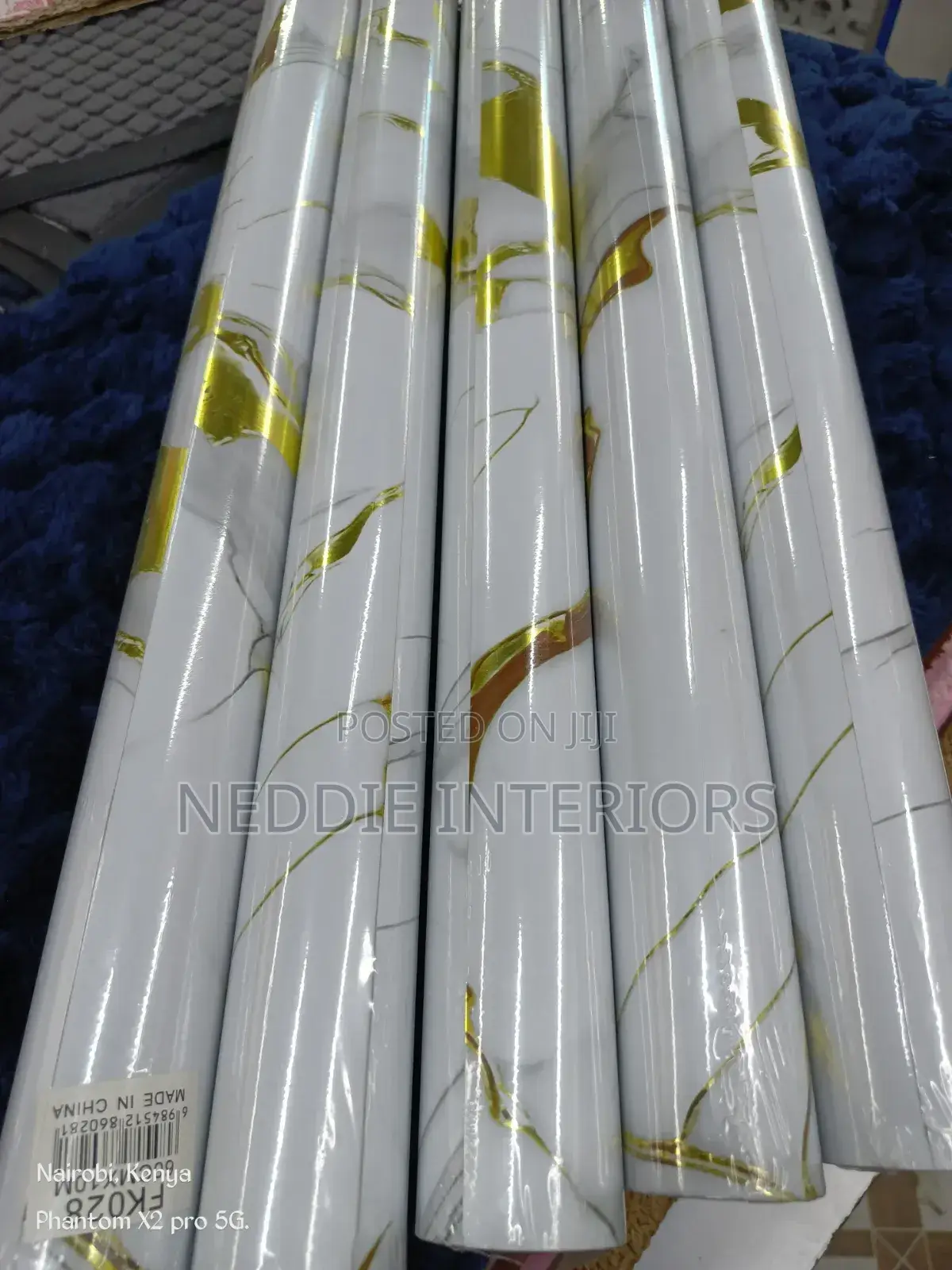 White Gold Marble Contact Paper Self Adhesive